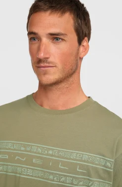 HommesT-shirt O'Neill Flower Stripe| Vert