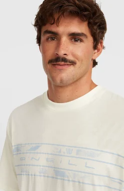 HommesT-shirt O'Neill Flower Stripe| Blanc