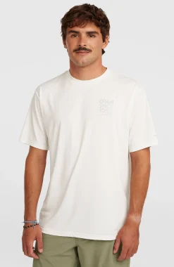 HommesT-shirt O'Neill Hybrid UPF 50+ Polygiene Back-Print| Blanc