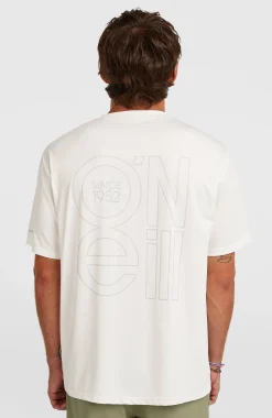 HommesT-shirt O'Neill Hybrid UPF 50+ Polygiene Back-Print| Blanc