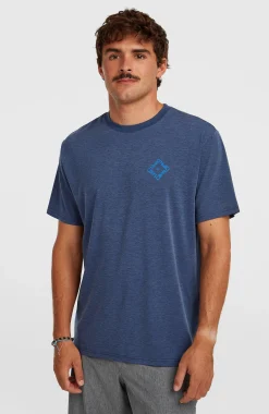 HommesT-shirt O'Neill Hybrid Polygiene Back-Print| Bleu