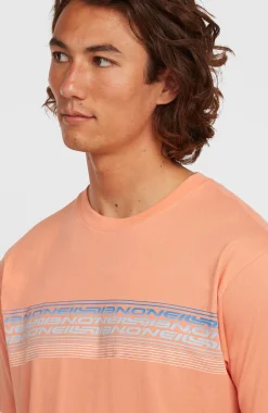 HommesT-shirt O'Neill Logo Stripe| Orange