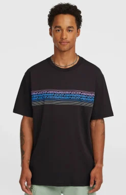 HommesT-shirt O'Neill Logo Stripe| Noire