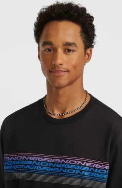 HommesT-shirt O'Neill Logo Stripe| Noire