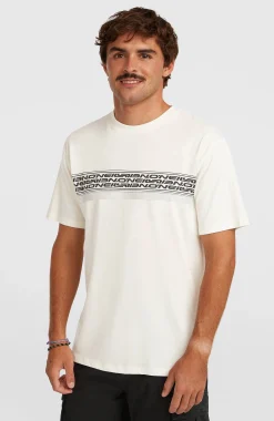 HommesT-shirt O'Neill Logo Stripe| Blanc