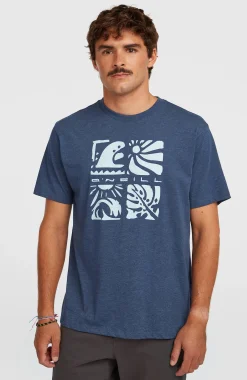 HommesT-shirt O'Neill Melange Front-Print| Bleu