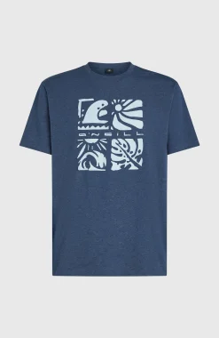 HommesT-shirt O'Neill Melange Front-Print| Bleu