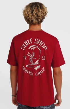 HommesT-shirt O'Riginals Surf Shop| Rouge