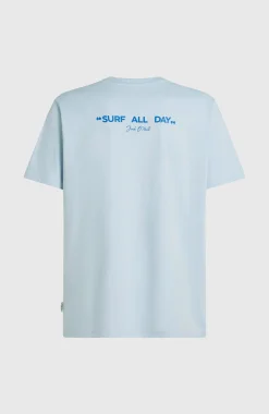 HommesT-shirt Polygiene Cotton Graphic| Bleu