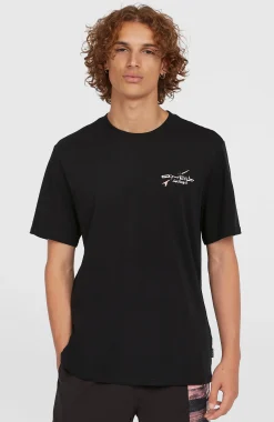 HommesT-shirt Retro Back Print| Noire