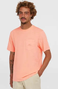HommesT-shirt Slub Chest Pocket| Rose