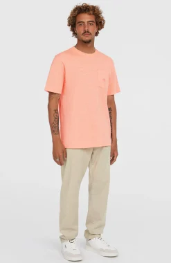 HommesT-shirt Slub Chest Pocket| Rose