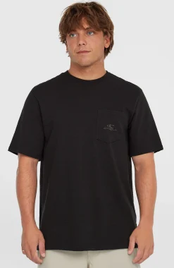 HommesT-shirt Slub Chest Pocket| Noire
