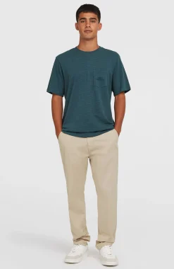 HommesT-shirt Slub Chest Pocket| Bleu