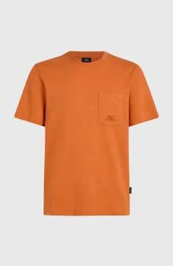 HommesT-shirt Slub Chest Pocket| Orange