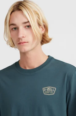 HommesT-shirt Small Chest Print| Bleu