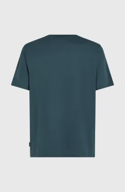 HommesT-shirt Small Chest Print| Bleu